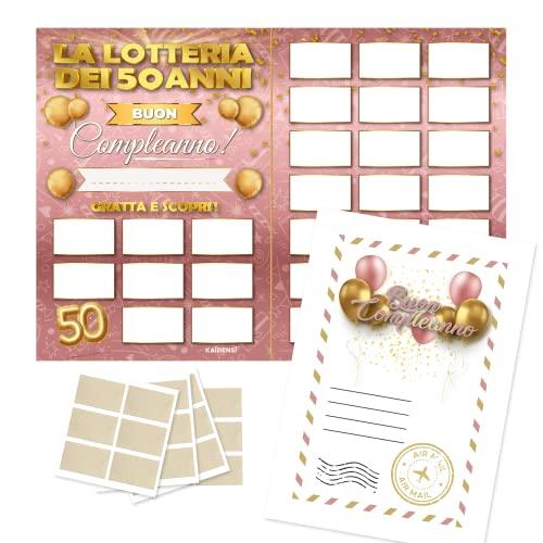 Maxi Gratta e Vinci Personalizzato 50 Anni - Idea Regalo Divertente e Originale