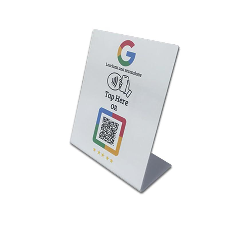 Smart Support Review NFC QRCode (GOOGLE) - Supporto Recensioni Google da Banco Prodotto Italiano