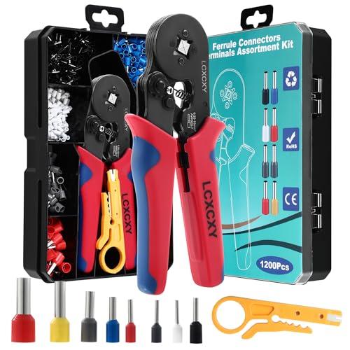 Pinza Crimpatrice Professionale con Kit di 1200 Capicorda Elettrici