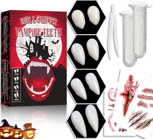 Set di 10 Denti da Vampiro per Cosplay e Halloween