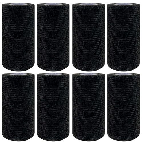 8 rotoli di bendaggio autoadesivo, 10 cm x 4,5 m, bendaggio autoadesivo, fascia elastica di fissaggio per lo sport Vet Wrap Pet per gatto, cane, cavallo