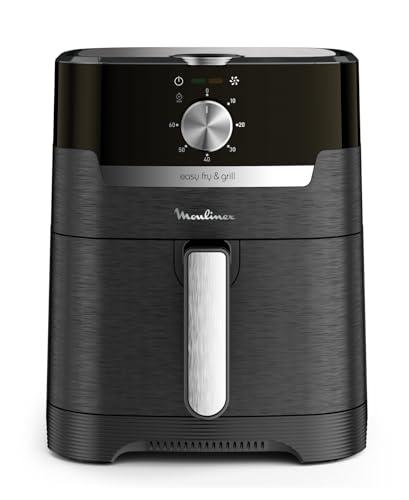 Moulinex Easy Fry & Grill, Friggitrice ad Aria Calda e Griglia, 4,2 Litri, Inox Digitale