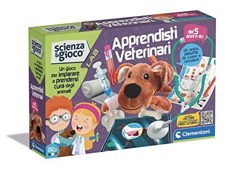Clementoni Lab-Apprendisti kit esperimenti di scienza, gioco scientifico bambini 5 anni+, laboratorio veterinario, versione in italiano, Made in Italy, Multicolore, Medio, 19267