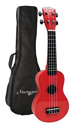 Martin Smith Soprano Ukulele Rosso con Borsa e Libro degli Accordi