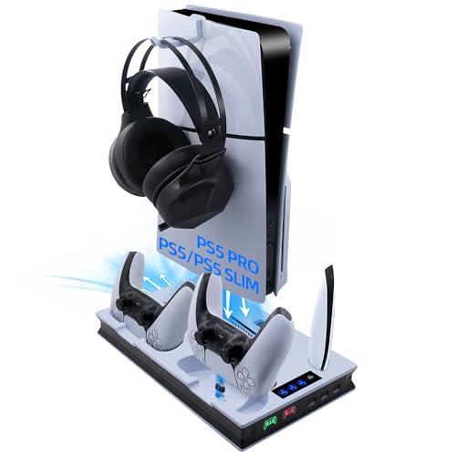 TOLESUM Supporto Verticale Raffreddamento PS5 con Ricarica Controller