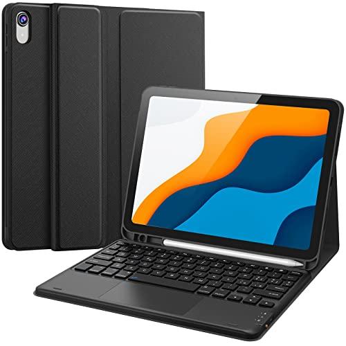Earto Tastiera iPad 10 Generazione 10.9'' 2022, Cover con Tastiera iPad 10 Generazione, 2 Canali BT, Italiano QWERTY Staccabile Tastiera con Touchpad per iPad 10a Generazione 10.9'', Nero