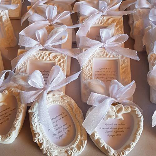 Cornici Personalizzate in Gesso Ceramico: Segnaposto Unici per Matrimonio e Comunione (Set da 10)