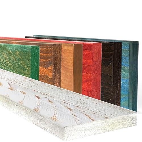 Mensola in Legno Massello Sospesa a Parete - Made in Italy