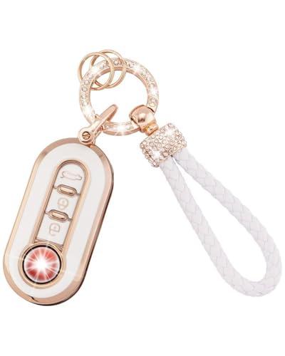 KEMUZ Custodia Protettiva per Chiave Auto Fiat/Lancia - TPU Morbido, Antiurto e Antiscivolo