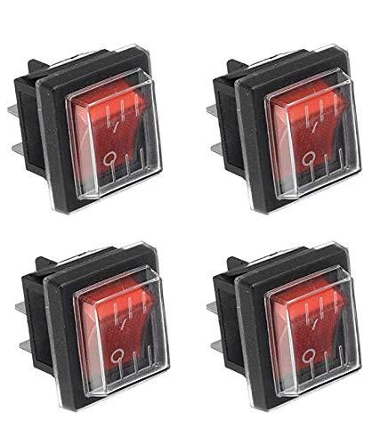 JINXM Interruttore a Bilancino con Luce Rossa e Copertura Impermeabile