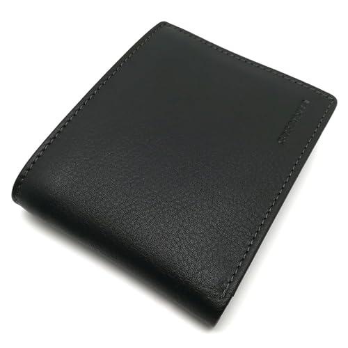 Mini Portafoglio Uomo In Pelle Ubrique Con Portamonete Esterno E Protezione RFID, Fatto A Mano, Modello 10077 Nero