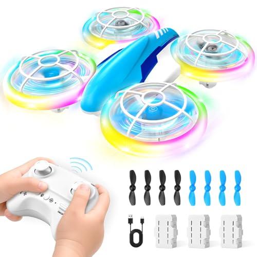 YIKANWEN Drone per Bambini con Telecomando, Luci LED e Batterie