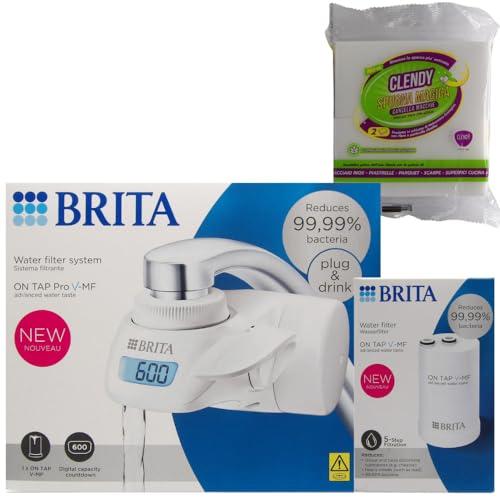BRITA Macchinetta ON TAP Pro V-MF + Filtro Acqua Rubinetto V-MF (600L) + OMAGGIO Spugna Magica
