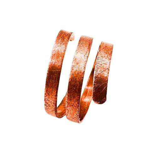 Antica Fucina Rho® - Anello Regolabile in Rame Grezzo Modello Dea