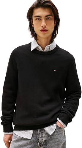 Tommy Jeans Uomo Pullover Sweater Slim Fit, Nero
