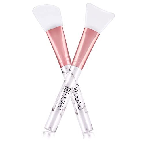 DUAIU Set 2 Pennelli Silicone Maschera Viso - Applicatore Spatola Professionale