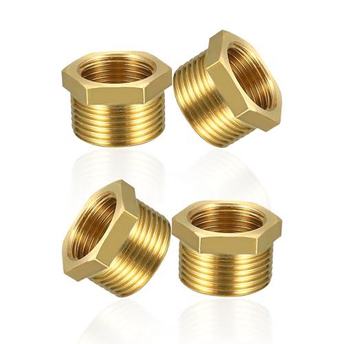 YOUZMY 4 pz Riduttore in Ottone Adattatore da 1/2 a 3/8 Pollice