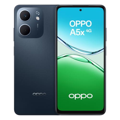 OPPO A5x 4G Smartphone Android, 4GB RAM 128GB ROM, CPH2725 Versione EU, Sbloccato, Midnight Blue