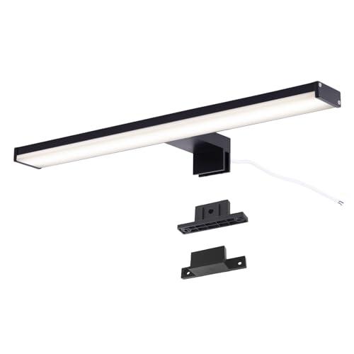 Alpinaluz Applique LED da Specchio Nero per Bagno