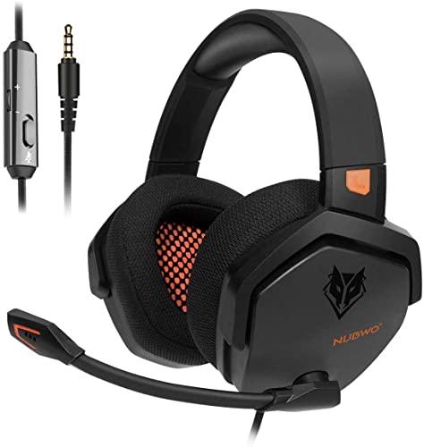 NUBWO Cuffie Gaming Arancioni per PS4, PS5, PC, Xbox One