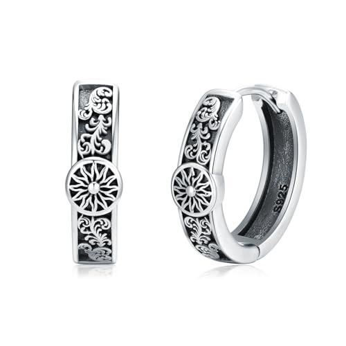 Orecchini a forma di sole in argento Sterling 925