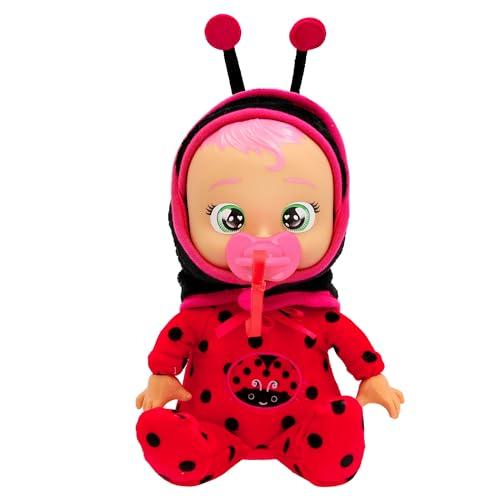 IMC Toys Cry Babies Tiny Cuddles Newborn Lady, Bambola di Peluche Interattiva