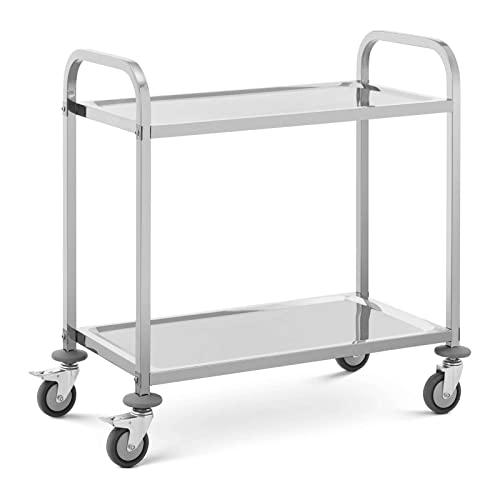 Royal Catering RCSW-106 Carrello di servizio 2 ripiani 95 x 50 cm 72 kg