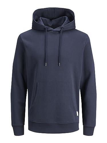 JACK & JONES JJEBASIC SWEAT HOOD NOOS, Felpa con cappuccio da Uomo, Navy Blazer