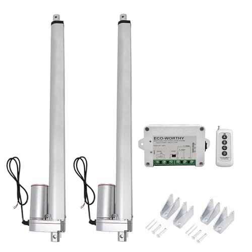 DCHOUSE 2 pezzi 12V 450mm Attuatore Lineare Heavy Duty con Telecomando