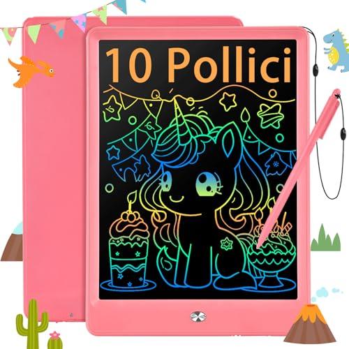 EooCoo Tavoletta Grafica LCD Rosa per Bambini - 10 Pollici