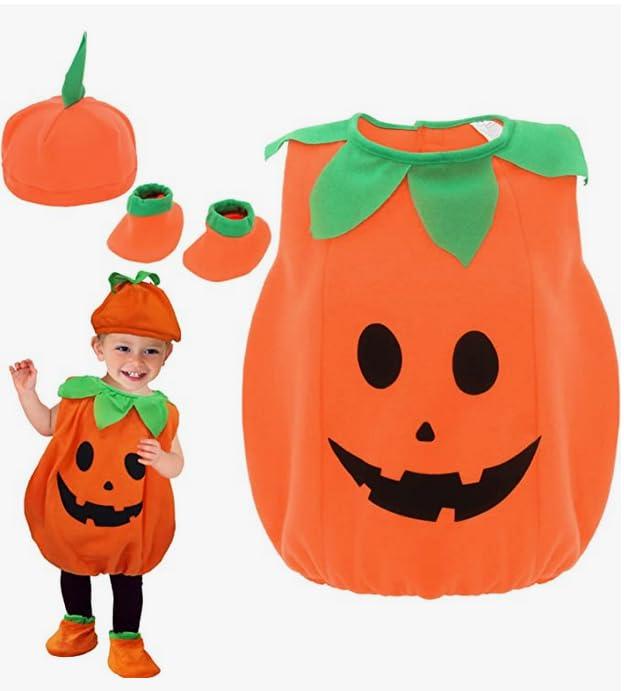 BLUCIELO Costume Halloween Zucca Bambino 1-4 Anni