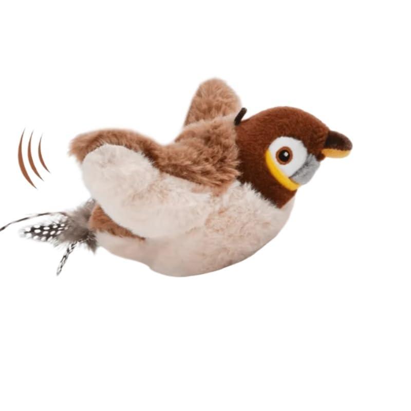 SWZEC Interactive Chirping Bird Cat Toy, flapping bird toy cat, Uccellino per Gatti Che Si Muove, Interactive Cat Toy, Gioco Gatto Uccellino Che Vola, (1x Giocattolo)