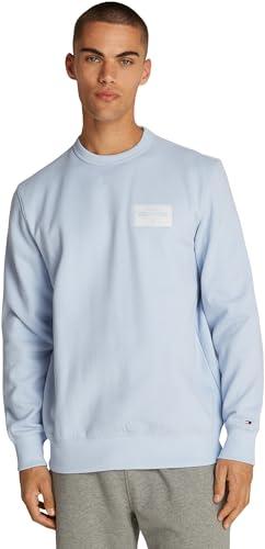 Tommy Hilfiger Felpa Uomo Monotype Label Scollo Rotondo Blu