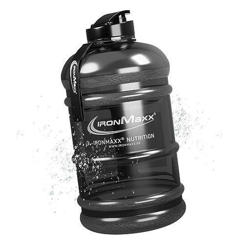 IronMaxx Water Gallon - Borraccia Sportiva XL 2200ml Grigia