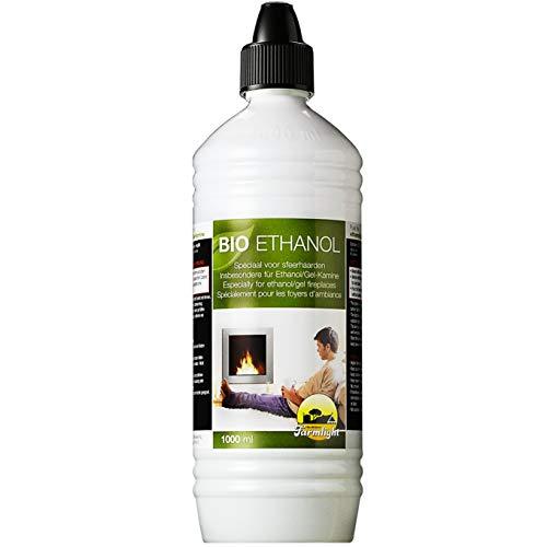 Farmlight Bioetanolo 1 Litro, Ultra Inodore, Combustibile Ecologico 100% Origine Vegetale, Compatibile con tutte le Stufe Elettriche o Meccaniche
