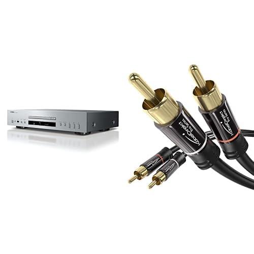 Yamaha CD-S303 Argento con Cavo RCA KabelDirekt