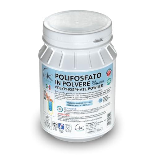 WK - Polifosfati per Caldaia, Ricarica Polvere da 1Kg per Protezione Anticalcare, Universale per Dosatore di Polifosfati
