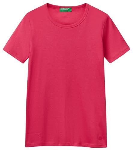 United Colors of Benetton T-Shirt Rossa in Cotone a Costine - Modello 3GA2E16A0