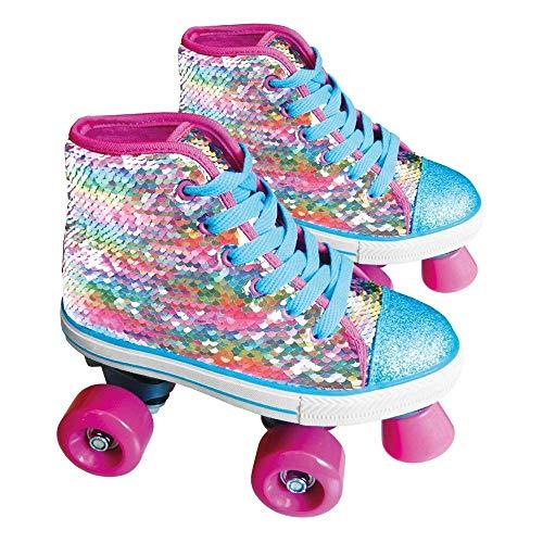 Girabrilla by Sport One Pattini a Rotelle con Paillettes Girevoli Multicolor 31-32