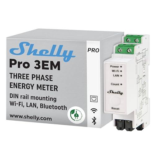 Shelly Pro 3EM (120A) - Misuratore di Energia Trifase Smart Wi-Fi & LAN