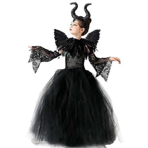 Costume da Malefica per Bambina: Regina delle Tenebre per Halloween e Cosplay