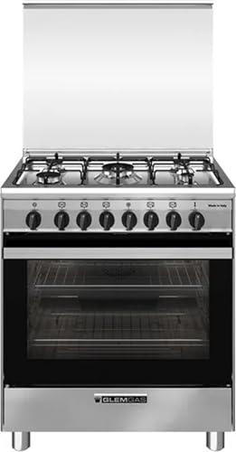 Cucina a Gas Glem Gas SA765MI6 con Forno Elettrico Inox 70x60 cm