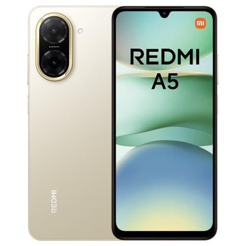 Xiaomi Redmi A5 (4+128GB) Oro - Smartphone con Doppia Fotocamera AI 32MP e Batteria 5200mAh
