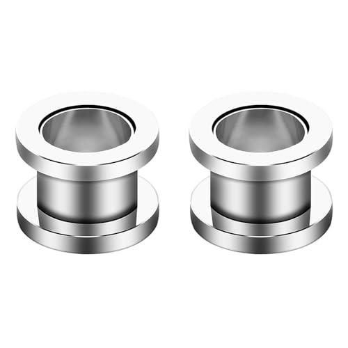 Decentraland Tunnel Orecchio Acciaio Inox 316L - 10mm (00g) - Set 12 Pezzi, 6 Colori