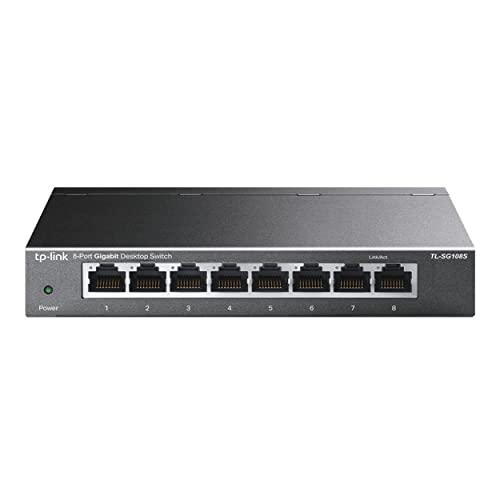 TP-LINK TL-SG108S Switch di rete non gestito L2 Gigabit Ethernet (10/100/1000) Nero