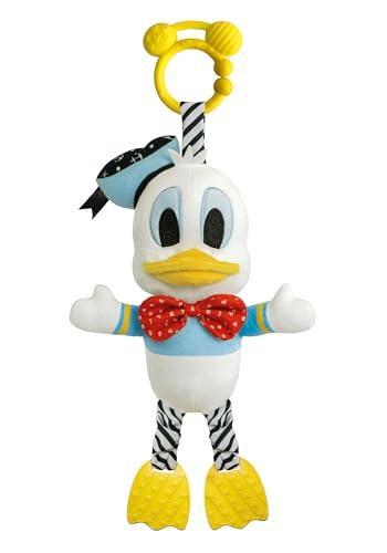 Clementoni Disney Baby Donald First Activities Paperino-Peluche Prima Infanzia, Prime attività, Pupazzo Neonato, Gioco Passeggino, Massaggia Gengive, Lavabile, Multicolore, 17921