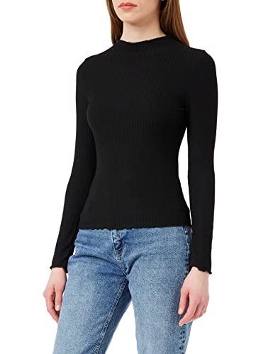 ONLY ONLEMMA L/S High Neck Top Noos Jrs Maglia a Maniche Lunghe, Nero (Black Black), Taglia X-Large Donna