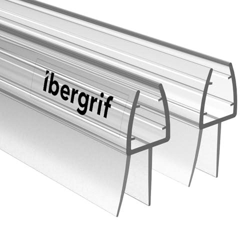 Ibergrif M102-80, 2 Schermi Doccia in Gomma 80 CM, Adatto per Porte da 5 a 8 MM di Spessore
