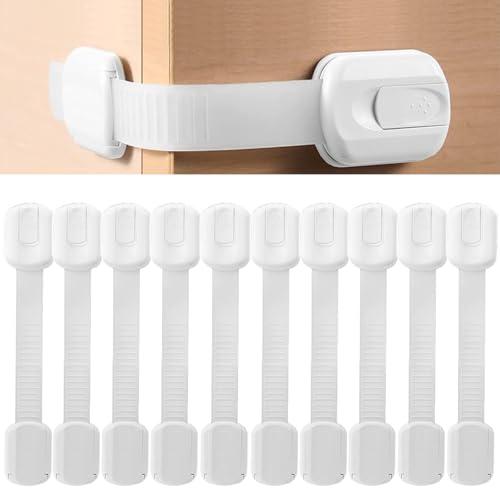 Fhlbestyu Armadio di sicurezza per bambini, 10 pezzi, sicurezza per cassetti, autoadesivo