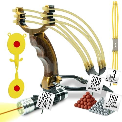 Slinkyes Kit Completo Fionda Professionale con Elastico Rinforzato